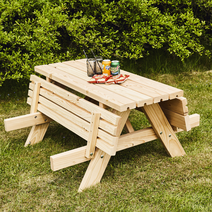 Bord-/bänkset Junior Lärkträ 120 x 129 cm Nordic Play